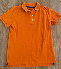 Boys MINI BODEN Orange Short Sleeve Cotton Polo Shirt Top 11-12 11 12 Collared