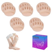 Keroius Honeycomb Fabric Forefoot Pads Breathable One Size, 5pairs beige 