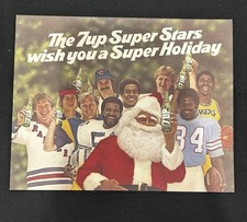 1979 7-UP 7 UP Super Stars Larry Bird Magic Johnson Holiday Card Pre Rc
