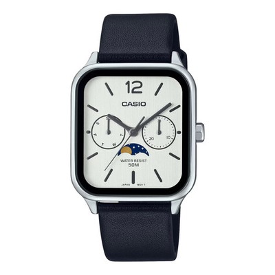 CASIO MTP-M305L-7AV MOONPHASE QUARTZ ANALOG WHITE DIAL WATCH