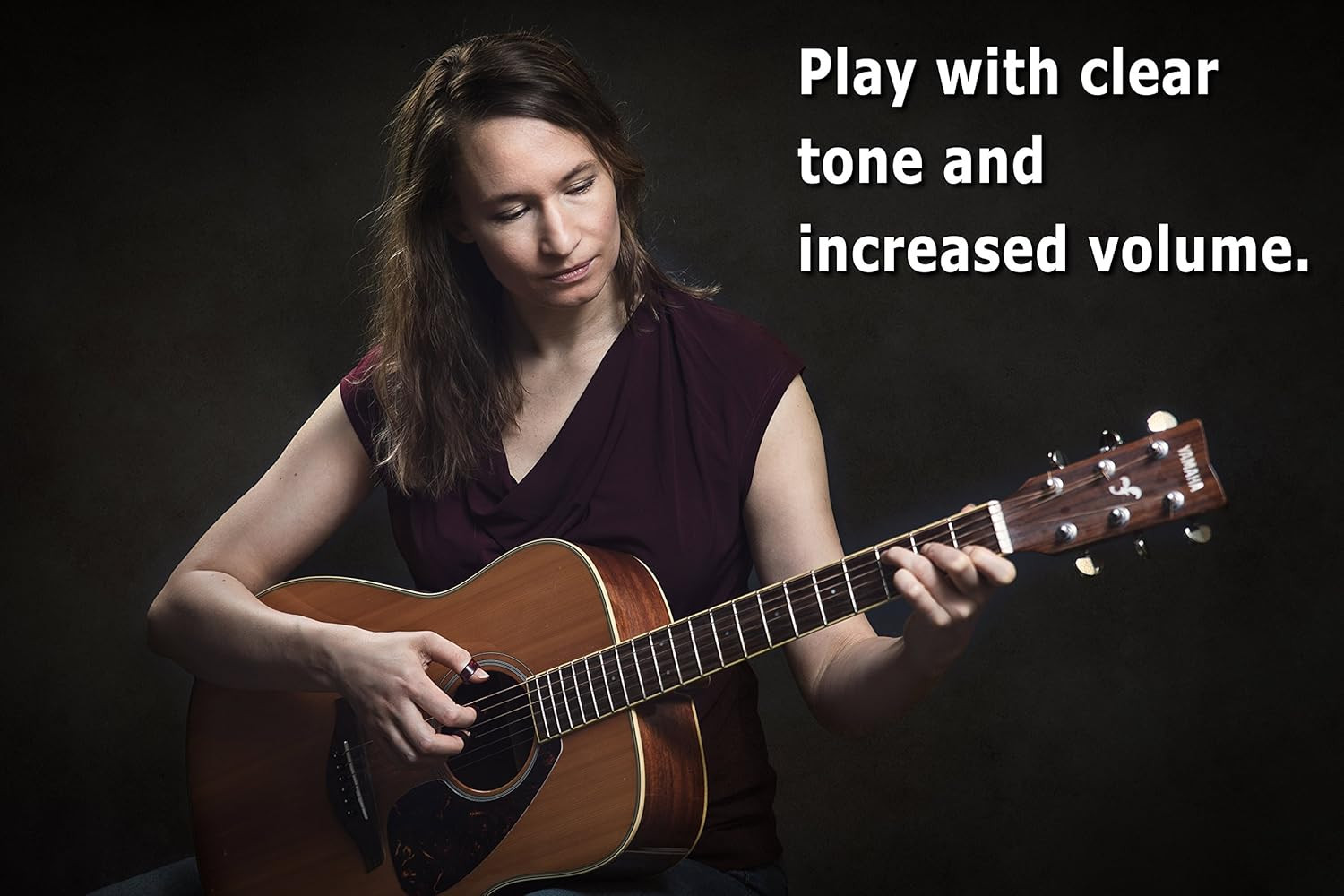 Thumb and Finger Picks - Large Black - Best for Fingerstyle Guitar, Banjo or Uku