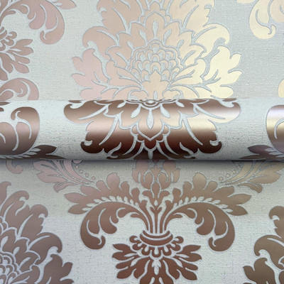 Fine Decor FD42204 Quartz Damask Vliestapete Rose Gold Beige Glitzer