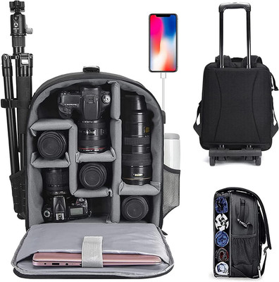Caden Professional Trolley Large Camera Backpack Bag for DSLR/SLR Mirrorless Cam