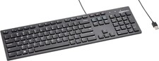 Amazon Basics Wired QWERTY Keyboard, Full-Siz...