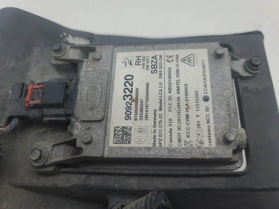 Módulo de sensor de punto ciego derecho Buick Lacrosse 2014-2016 radar 90923220 OEM Foto 3 de 4