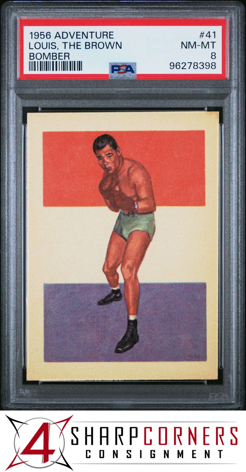 1956 ADVENTURE #41 JOE LOUIS HOF THE BROWN BOMBER PSA 8