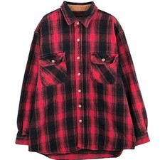 Used FIELD and STREAM Ombre Check Long-Sleeve Heavy Flannel Check Shirt Men'...
