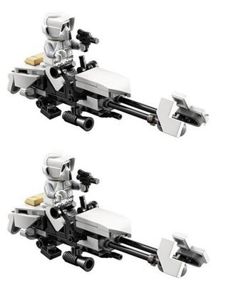 LEGO  Star Wars 2 x Snowtrooper Speeder Bike  als Beladung  AT-AT 75313
