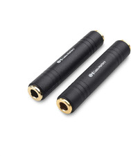 2-Pack 1/4 Coupler TRS Extension Adapter 1/4  TRS Female to Female Adapter 