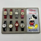 Vintage Disney Mickey Mouse 8 Watches Display Lorus by Seiko Walt Disney ( A/4 )