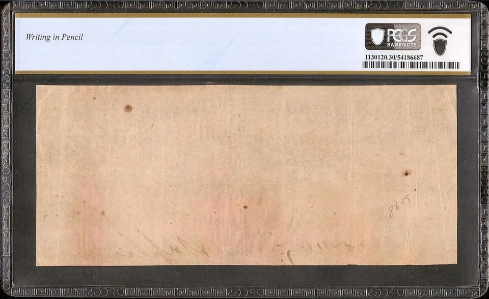 1861 $5 BILL CONFEDERATE STATES CURRENCY CIVIL WAR NOTE PAPER MONEY T-37 PCGS 30 - Image 2 of 2