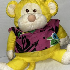 Puffalump Fisher Price Monkey Yellow Pink Black Shirt Plush Vtg 1980  s READ/135j