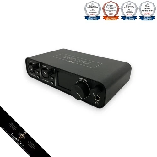 MOTU M2 USB-C 2-In 2-Out Audio Interface 2x2 MIDI Interface Home Studio Black JP