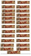 AUTHENTIC Raw Classic KINGSIZE SLIM Unrefined Rolling Papers | 25 packs