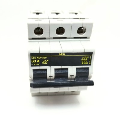 AEG Elfa ASV 380 63A circuit breaker 3 pole circuit breaker VDE