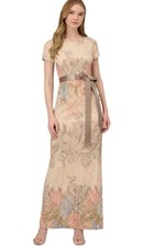 ADRIANNA PAPELL Mateleasse Column Gown Elegant Evening Gown Sz 12 NWT Cocktail 4