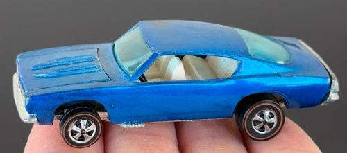 Vintage Hot Wheels Redline 1968 INCREDIBLE Blue Custom Barracuda HK - STUNNING!