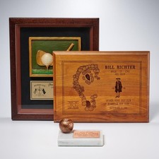 Lot Golf Awards Quaker Ridge Ryder Cup Winged Foot Richter Trophies Plaque 3pc