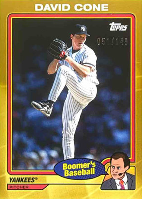 2024 Topps x Chris Berman: Boomer's Baseball David Cone Gold /149 #23 Yankees