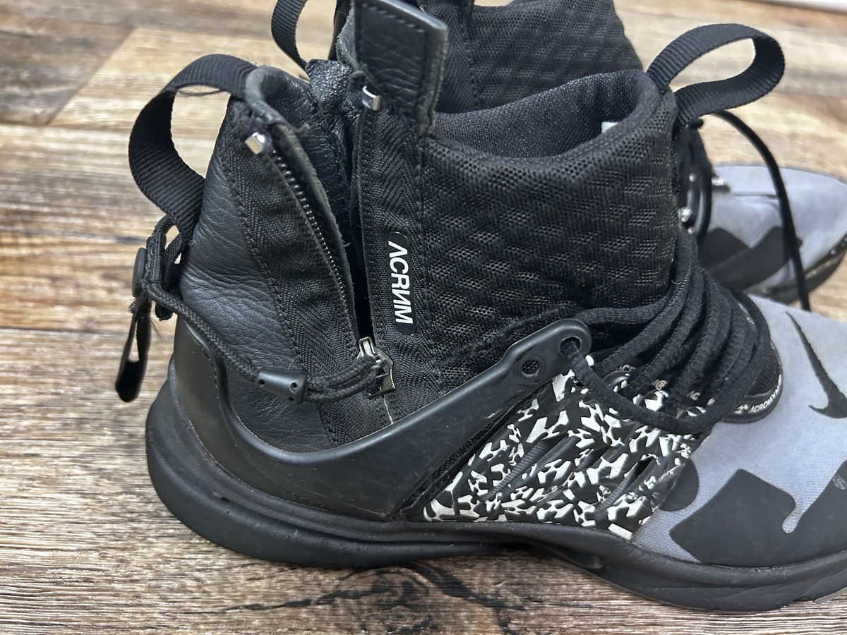 Nike Acronym x Air Presto Mid Cool Grey Men Size 8 Pre-owned No