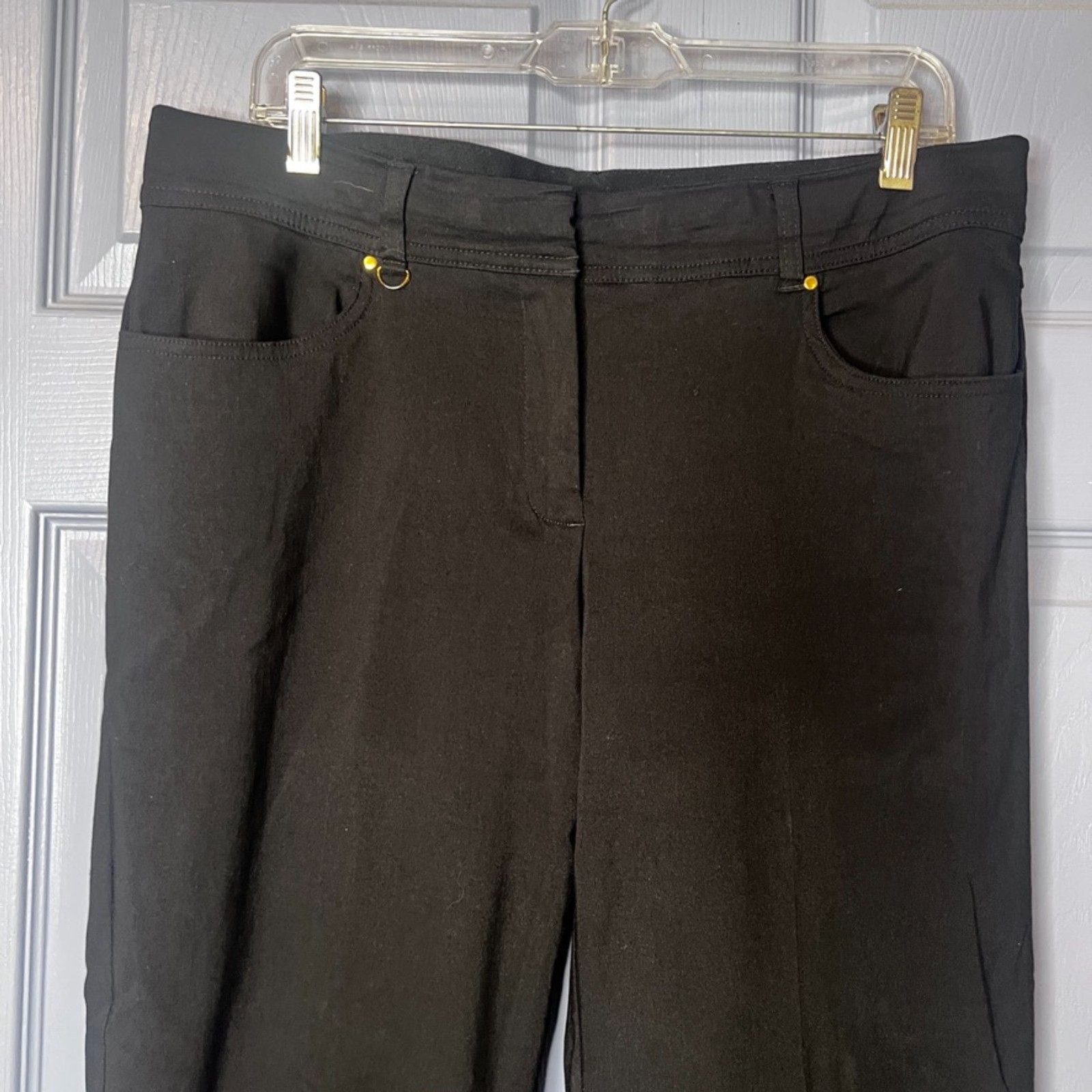 JM Collection Basic Black Straight Leg Dress Pant… - image 3