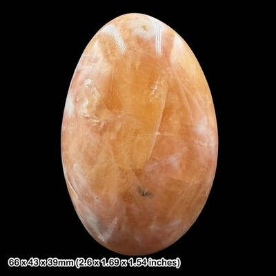 Orange Calcit poliert Ei echter Calcit Kristall Mineral Display Stein mit