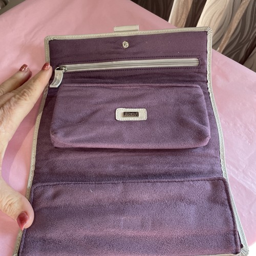 Dulwich Designs Taupe Leather Jewellery Roll Clutch Travel Case See Comment - Picture 7 of 17