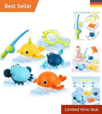 Sicheres Montessori-Badespielzeug mit Aufziehfunktion und Schwimmspielzeugen