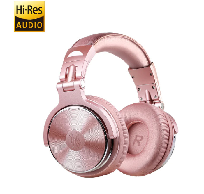 OneOdio Studio Pro 10 Hi-Res Cuffie DJ Cablate c/ Shareporte e Microfono Pink - Immagine 2