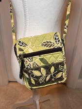 Maggi B Quilted Crossbody Bag - Green & Brown...