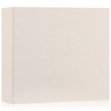Lanpn 12x12 Linen Scrapbook Photo Album, Wreath Design, Top Load, 3-Ring Binder