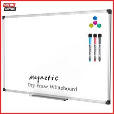 36x24 Magnetic Dry Erase Whiteboard Double Sided Aluminum Frame