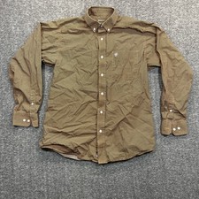 Ariat Shirt Men's M Button Up Long Sleeve Orange Pattern