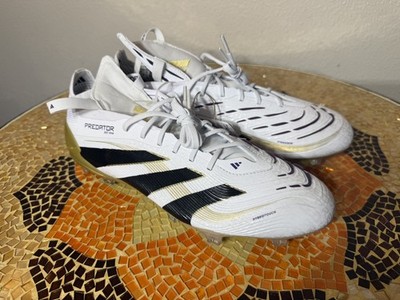 Adidas Predator Elite Foldover FG Mens Size 9 White Gold Soccer Cleats JI1095