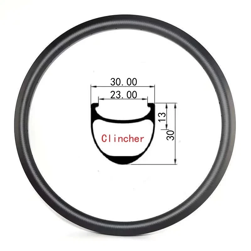 Juego de ruedas de bicicleta de llanta única de carbono de 24 pulgadas rueda cubierta de freno de disco 25 mm 30 mm de ancho Foto 2 de 4