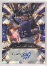 2020 Select Sparks Signatures Cracked Ice Prizm 11/25 Yonathan Daza Auto x5u