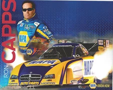 2012 RON CAPPS "NAPA" FUNNY CAR NHRA HANDOUT / POSTCARD 