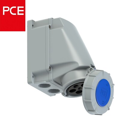 PCE 135-9 CEE-wall mounted socket [63A 5p 9h IP67] POWER TWIST (3P+N+PE)