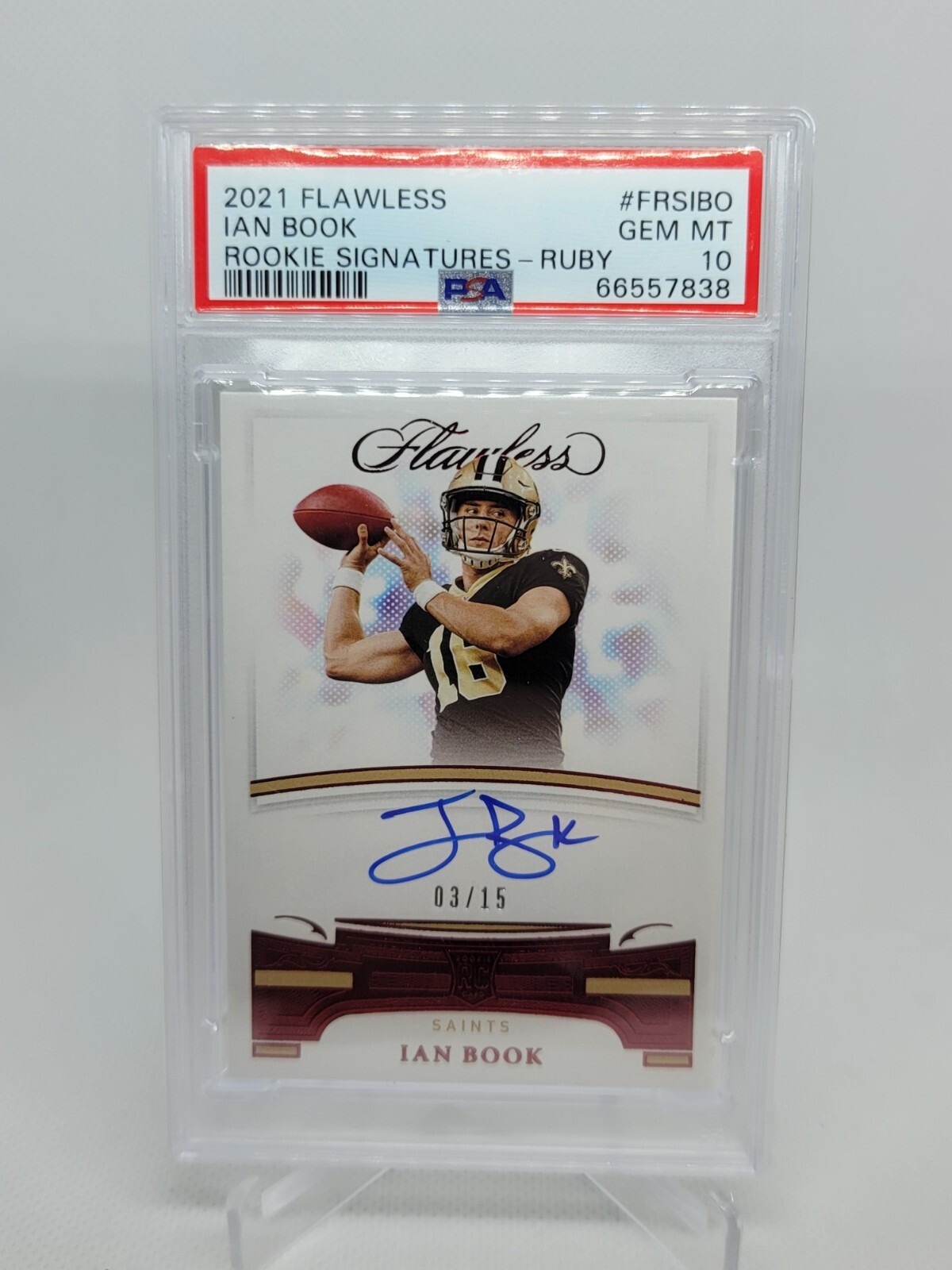 Ian Book Panini Flawless Flawless Rookie Signatures #FRSIBO Ruby