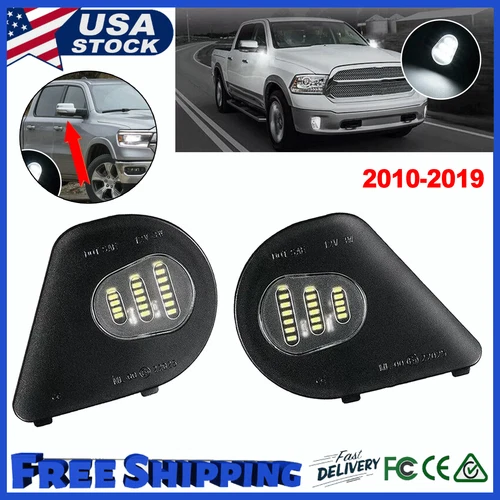 LED Side Mirror Puddle Lights Fit For Dodge Ram 2010-19 1500 2500 3500 4500 5500