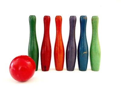 wooden toy skittles