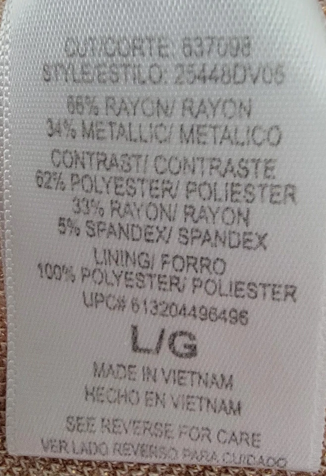 Heart Soul Womens Sweater Shirt Top Blouse Size L Large Brown Ivory - Image 3 of 4