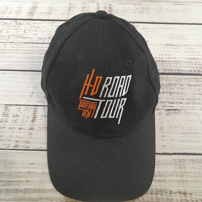 Harley Davidson Hat Cap Black Strapback HD Road Tour 2010 Motorcycles Biker