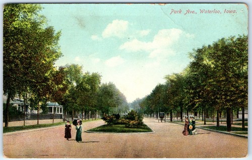 x10 LOT c1910s Waterloo, IA Street View Postcards Park Ave South St West 4th A64 - Bild 8 von 12