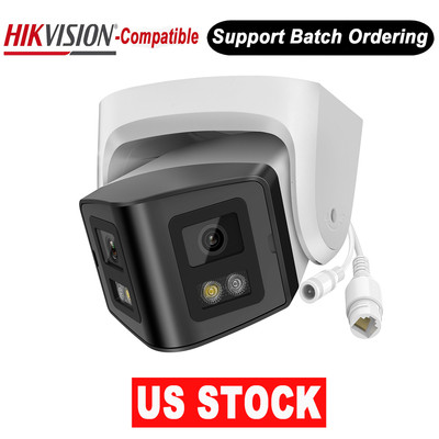 Hikvision Compatible Panoramic 4MP 8MP Dual Lens Colorvu IP Camera Smart & IR US