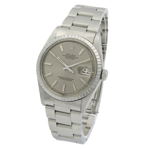 Rolex OP Datejust Mens Watch Ref 1603 Silver Sunburst Dial 36mm #W144230-1