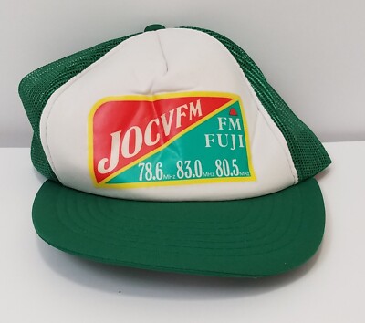 JOCVFM FM FUJI Japan FM Radio 78.6 83.0 80.5. Green Foam Mesh Snapback Hat 