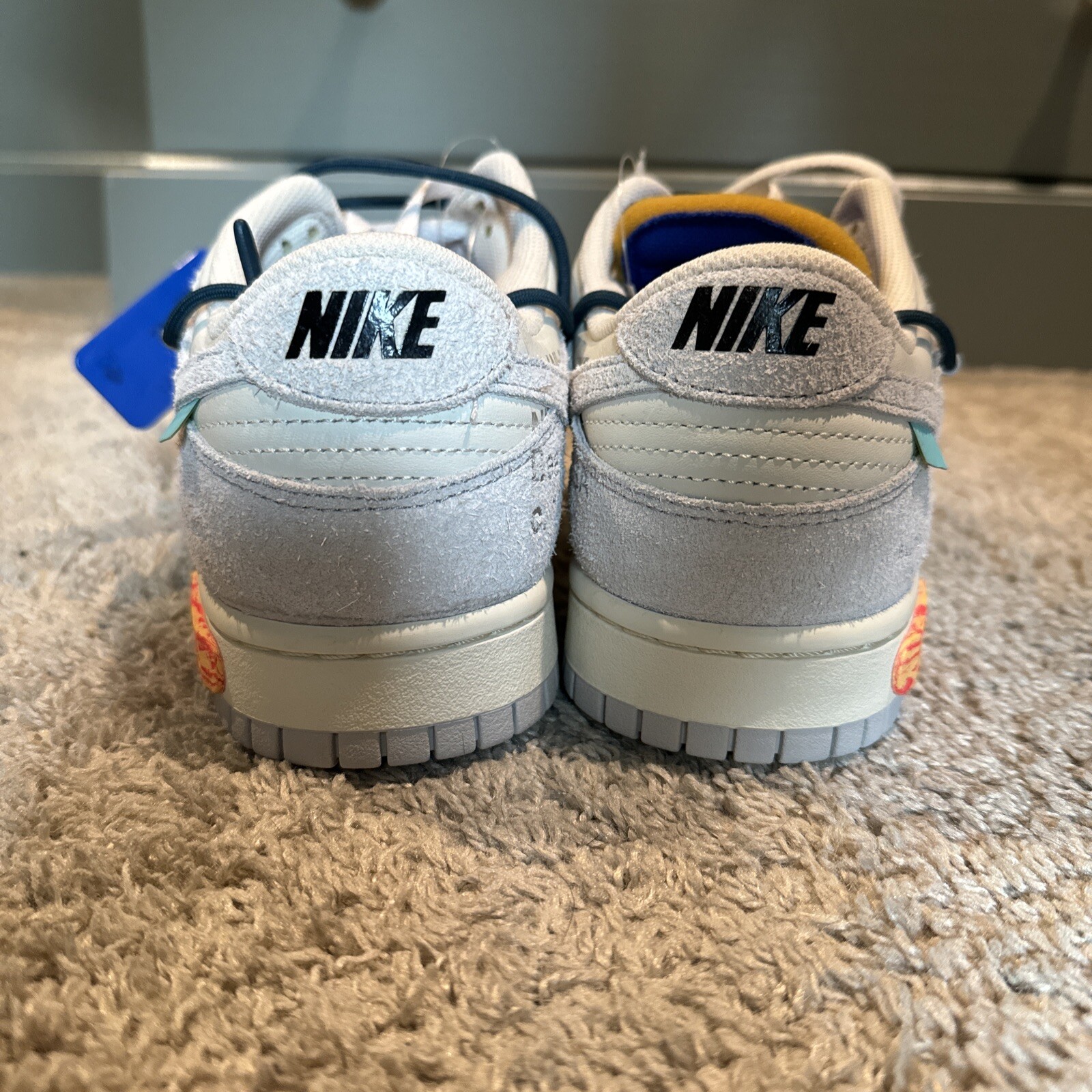 OFF WHITE X NIKE X Nike Dunk Low bianco sporco ""Lotto 16 di 50"" taglia 11 nuovissime