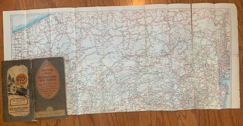 1926 AAA Tour Book & Map Pennsylvania New Jersey Booklet Gulf Oil Gas Vintage - Picture 15 of 15