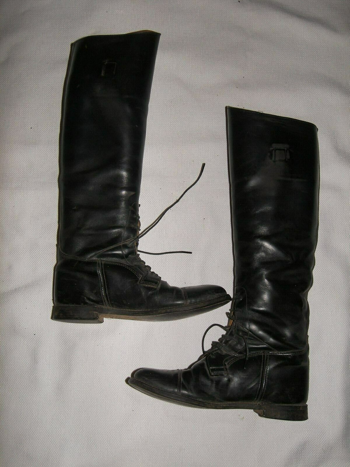 THE EMERSON BOOT TALL LEATHER RIDING BOOT LACE UP SIZE 7 1/2